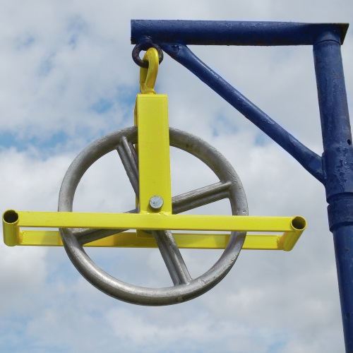 Yellow Model# 13804 RoofZone Long-Handle Hoisting Wheel 