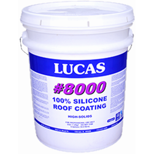 Lucas 8000 100 Silicone Roof Coating High Solids 5 Gal