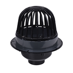 Oatey, #88043 3” ABS Roof Drain w/Cast Iron Dome & Dam Collar oatey, 88043, 3", ABS Roof Drain, Cast Iron Dome, Dam Collar, free flow, drainage, 