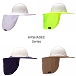 Pyramex Collapsible Hard Hat Brim with Neck Shade - HPSHADEC Series Pyramex, collapsible, hard hat brim, neck, shade, sun, cooling