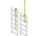JL Industries, Industries Extendable Ladder Safety Post - Powder Coated, 60x4 - JLI-LP-4