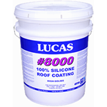 R.M. Lucas 8000 - 100% Silicone Roof Coating, High Solids, 5 gal. lucas, 8000, 100% silicone, roof, coating, high solids, 5 gallon