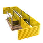 Tie Down 70762 Stack Pallet Kit - 11 Yellow 10 ft. Guardrails & 12 Socket Bases Universal Guardrail Kit, Tie Down Guardrail kit, tie down universal guardrail kit, Fall protection Kit, 70762, 