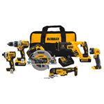 DeWALT - DCK694P2 20V MAX Power Tool Combo Kit, 6-Tool Cordless Power Tool Set with 2 Batteries and Charger 