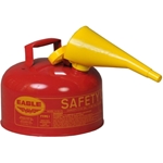 Eagle Type I Safety Can 2 Gal. Red with F-15 Funnel - UI-20-FS - Eagle UI-20-FS Type I Safety Can 2 Gal. Red with F-15 Funnel