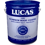 R.M. Lucas 608 - Aluminum Roof Coating Non-Fibrated, 5 GAL Lucas #608 Aluminum Roof Coating Non-Fibrated, Designed to provide a reflective surface for roofs, metal buildings, tanks and  mobile homes