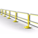BlueWater Manufacturing - SafetyRail 2000 - Roof Fall Protection Guardrail - PC Yellow - Railing, Bases & Pins 