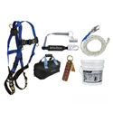 FallTech 8595RA - Roofer's Kit w/ Hinged Reusable Anchor, Trailing Rope Adjuster & Large Bag