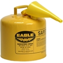 Eagle Type I Safety Can 5 Gal Yellow with F-15 Funnel - UI-50-FS-Y
