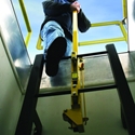 Bilco LU-1 - LadderUP Safety Post - Steel, Safety Yellow Powder Coat