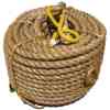 Rope w/Spliced Pigtail Hook, 1/2 in x 100 ft Rope w/Spliced Pigtail Hook, hemp rope, manila, manilla, rope, hand hoist rope