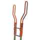 Safe-T Ladder Extension safety ladder exension system, ladder walk through, ladder walk-through, OSHA standard 1926.1053(b)(1), ladder side rails shall extend at least 3 feet, 1926.502(b)(3), ANSI standard a14.2 section 8.3.3, ladder safety grab, 10800, ladder safety bar