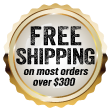 free shipping on most orders over $300