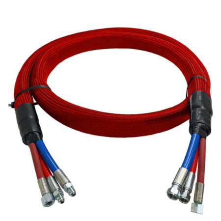 Amped Equipment - 10' PJR Heated Hose 3/8" ID - Insulated Hose - A+B w/ Air Line 