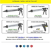 ALBION, #B26S20 20oz B-Line Manual Sausage Gun w/ High-Thrust 26:1 Ratio Drive - 321-B26S20