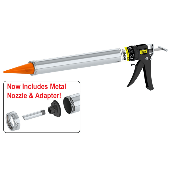 Albion DL-59-T17 Special Deluxe 30 oz Manual Bulk Gun - Professional Stel Barrel Caulking Dispenser