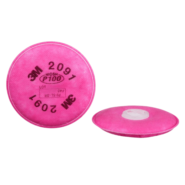 3M 2091 P100 Particulate Filter Pair - Premium Respiratory Protection For Oil/Non-Oil Hazards