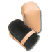 AJC 036-313 Heavy Duty Leather Knee Pads - Top Grain Cowhide w/ Felt Lining & Leather Straps - 200-036-313