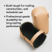 AJC 036-313 Heavy Duty Leather Knee Pads - Top Grain Cowhide w/ Felt Lining & Leather Straps