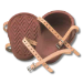 AJC 036-318 Heavy Duty Knee Pads - Molded Rubber w/ Leather Straps & Steel Buckles - 200-036-318
