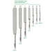 Albion 1258-G01 7-Piece Classic Offset Caulking Spatula Kit