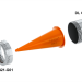 Albion 235-3 Orange Cone Nozzle (25 Pack)
