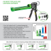 Albion B12 10 oz Manual Caulk Gun - Smooth-Rod Drive for Standard Sealants