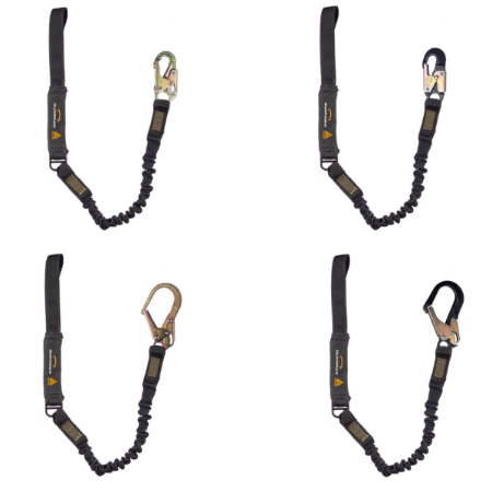 Arc Flash Shock Absorbing Stretch Lanyard - Single Leg - Web Loop