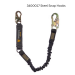 Arc Flash Shock Absorbing Stretch Lanyard - Single Leg with Hooks