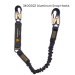 Arc Flash Shock Absorbing Stretch Lanyard - Single Leg with Hooks