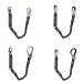 Arc Flash Shock Absorbing Stretch Lanyard - Single Leg with Hooks