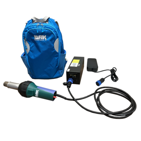 BAK LIION hand held heat welder with backpack and battery 