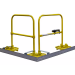  BlueWater Manufacturing - SafetyRail 2000 - Roof Fall Protection Guardrail - PC Yellow - Railing, Bases & Pins