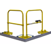 BlueWater Manufacturing - SafetyRail 2000 - Roof Fall Protection Guardrail - PC Yellow - Railing, Bases & Pins  - 