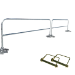 BlueWater Manufacturing - SafetyRail 2000 - Roof Fall Protection Guardrail - Galvanized - Railing, Bases & Pins