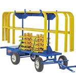 BlueWater RTC-2011 Safety Rail Cart Bluewater, RTC-2011, Safety Rail Cart, portable guardrail system, railings, storage, 