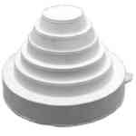 Portals Plus 29265, C126 White Cap w/Clamp 29265, POR-29265, C-126 cap, white cap, EPDM cap with clamp, 2?-6? penetration, roof flashing accessory
