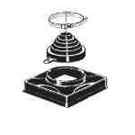 Portals Plus 32005, Curb Cover w/126 Cap, Tan 32005, POR-32005, curb cover w/ C-126 cap, 2?-6? penetration, Tan cover, laminated ABS cover, pre-punched hole