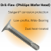 DEWALT Dril-Flex® Self-Drilling Structural Screws — Phillips Wafer Head, Stalgard® - 100-Pk