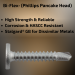 DeWALT Bi-Flex® Bi-Metal Self-Drilling Structural Screw – Phillips Pancake Head, Stalgard® GB Finish - 100/Pack