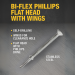 DeWALT Bi-Flex® Phillips Flat Head with Wings Bi-Metal Self-Drilling Structural Screws - 100/Pack