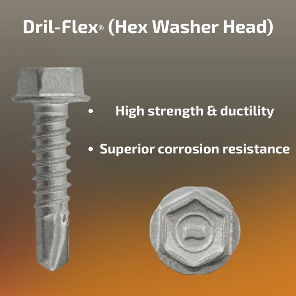 フレーディリール DEWALT Dril-Flex® Self-Drilling Structural Screws — Hex Washer