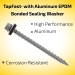 DeWALT Tapfast® Self-Tapping Screws–with Aluminum/EPDM Washer for Metal Applications, 100/Packs