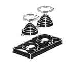 Portals Plus 36032, Double Pipe Portal Cover with Two C-126 Caps, Tan Portals Plus, POR-36032, Double Pipe Portal Cover, C-126 Caps, ABS curb cover, EPDM compression caps, rooftop pipe flashing, pipe penetration system, roof curb assembly