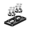 Portals Plus 36042, Double Pipe Portal Cover with Two C-212 Caps, Tan Portals Plus, POR-36042, Double Pipe Portal Cover, C-212 Caps, EPDM compression caps, ABS curb cover, rooftop pipe flashing, dual pipe portal system, galvanized roof curb
