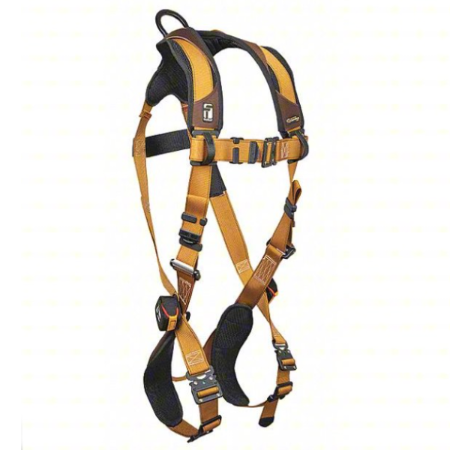 FallTech 7080BM - Advanced ComforTech® Gel 1D Standard Non-belted Full Body Harness, Tongue Buckle Leg Adjustment, Medium