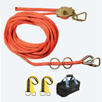 FallTech 770001 - 100 Temporary Rope HLL System, 2-Person Hollow-Core Polyester Rope 100, Temporary Rope, HLL System