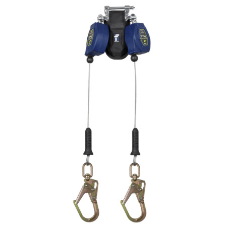 FallTech 8' FT-X™ - Cable Class 2 - Leading Edge - Personal SRL-P - Twin Leg w/ Speedlink™