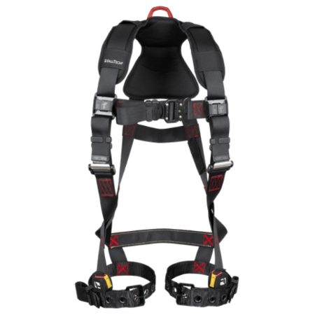  FallTech 8143B - FT-Iron™ 1D Standard Non-Belted Full Body Harness - Tongue Buckle Leg Adjustment - Large Pad