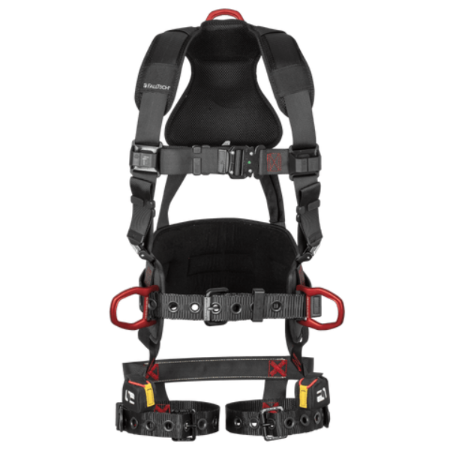 FallTech 8144 - FT-Iron - 3D Construction Belted Full Body Harness - Tongue Buckle Leg Adjustment